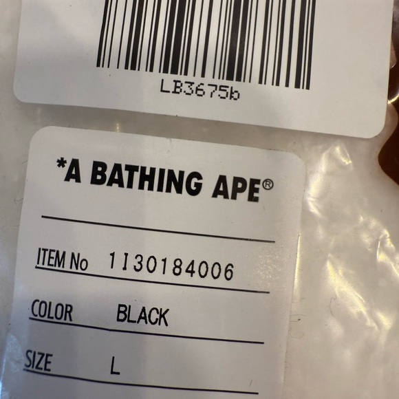 A Bathing Ape BAPE Men's APE HEAD SOCKS Black Bape Size L NWT - Picture 5 of 7